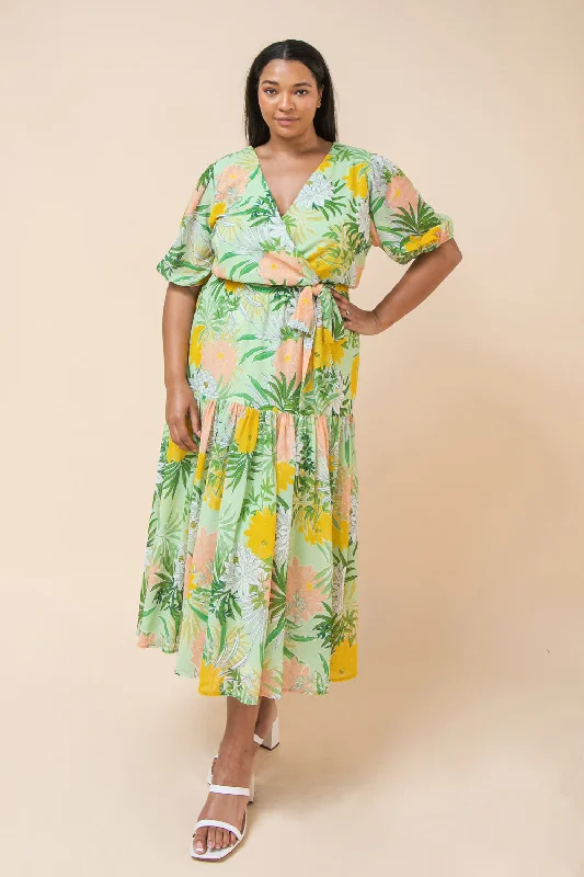 BROADWAY PARTY WOVEN MIDI DRESS