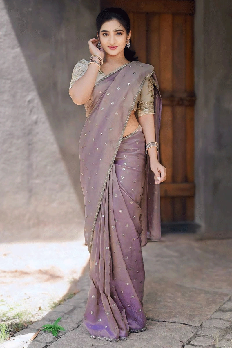 Net Fabric Ready to Wear Saree For Wedding