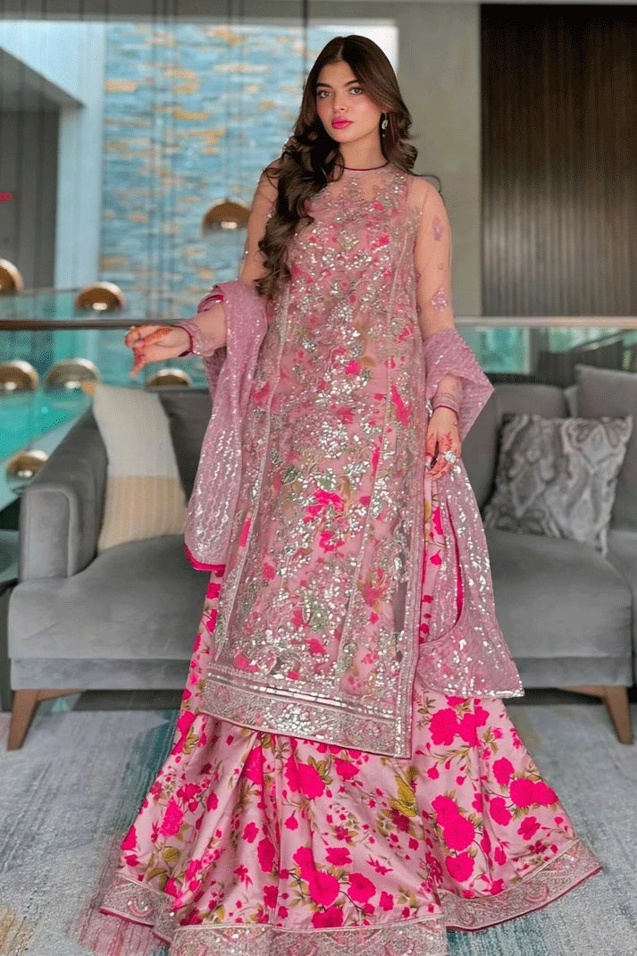 Koti Style Pink Color Gown For Wedding