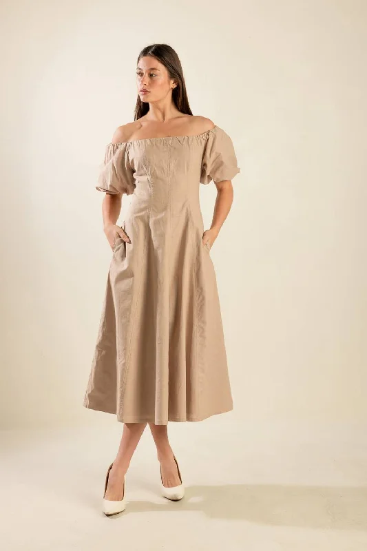 PROTECTING MY PEACE WOVEN MIDI DRESS