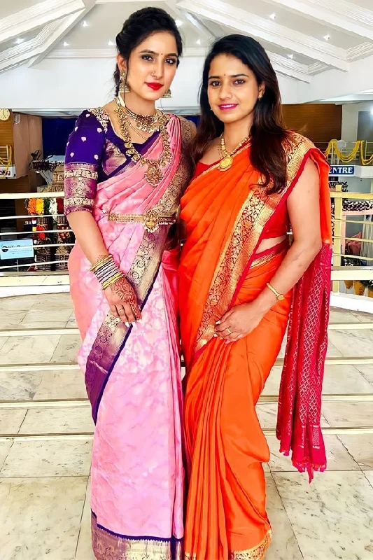 South Indian Pure Banarasi Silk Saree For Wedding