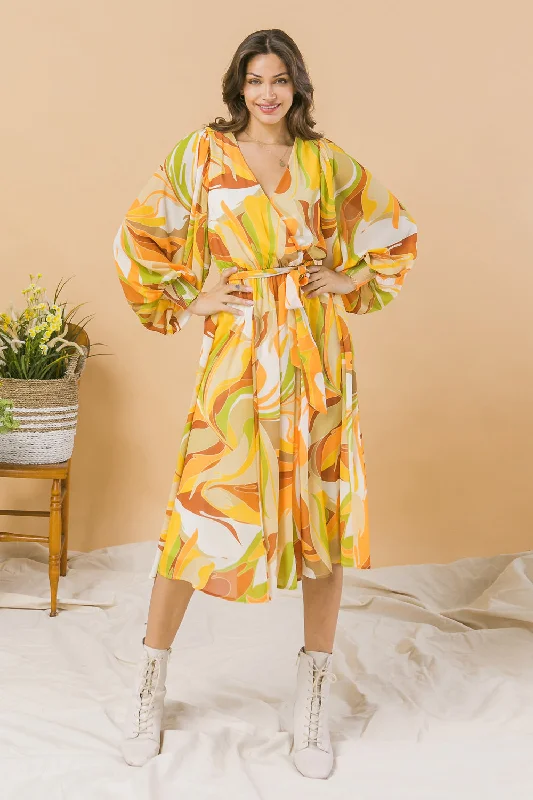 MADE TO BE MAGICAL WOVEN MIDI DRESS