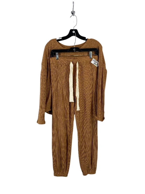 Pants Set 2pc By Entro In Brown, Size: M