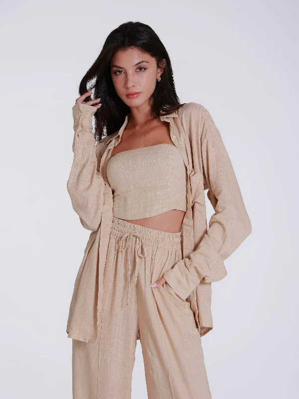 Safari Linen Pants Set