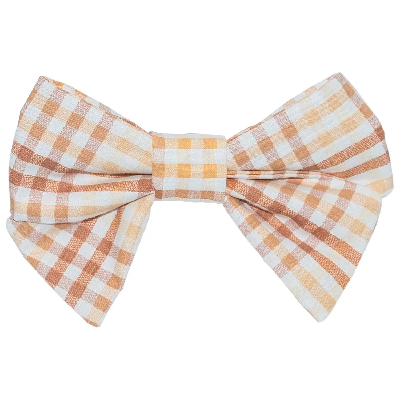 Autumnal Check Sailor Bow for Dogs