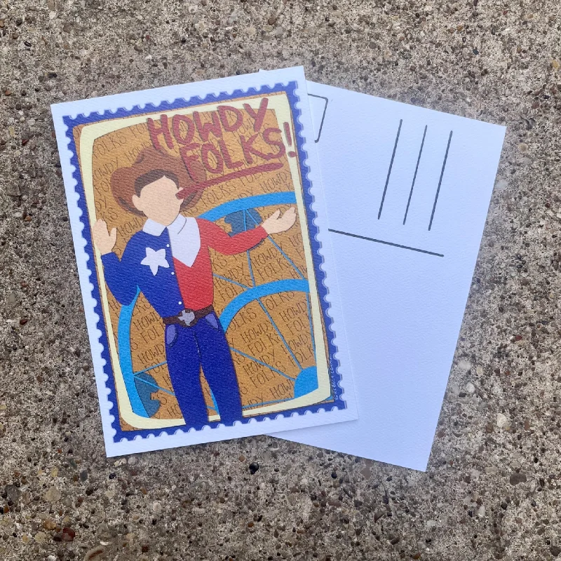 Howdy Folks Texas Postcard