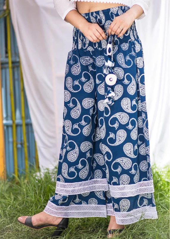 Indigo Blue Double Layer Palazzo