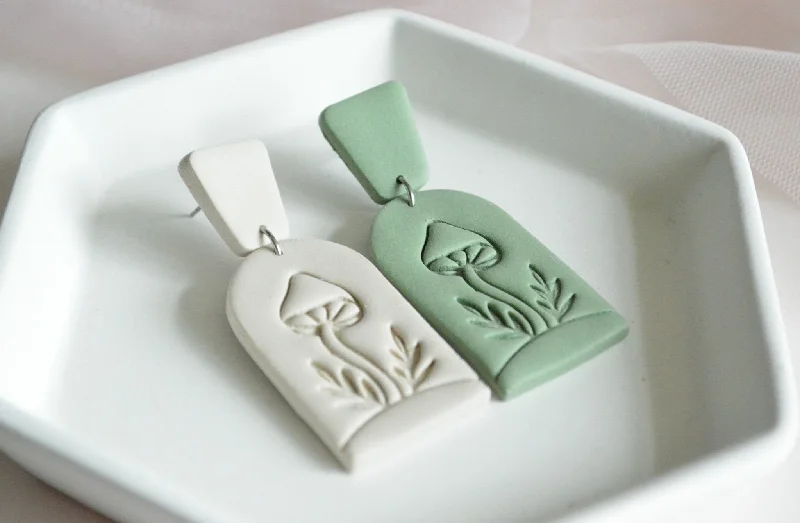 Mushroom Clay Dangles