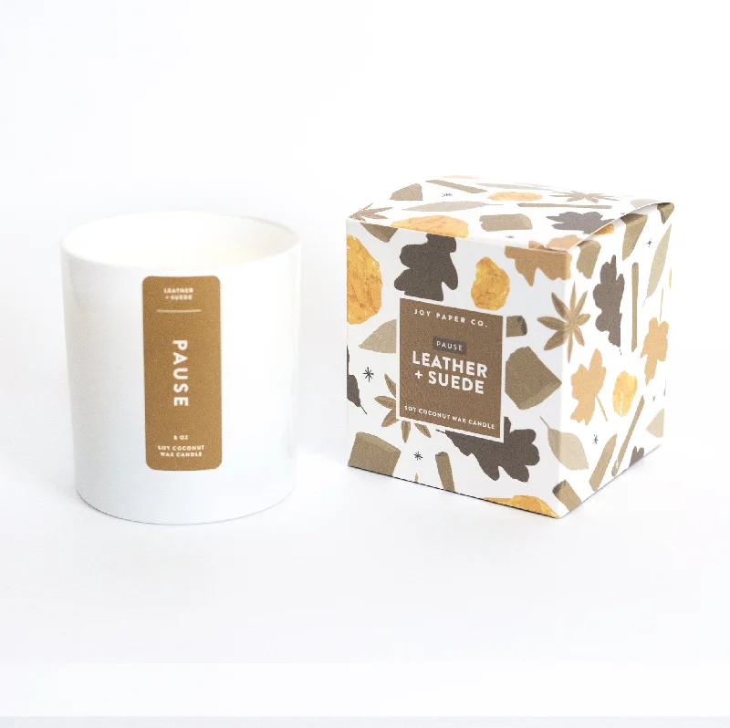 PAUSE Leather + Suede Candle