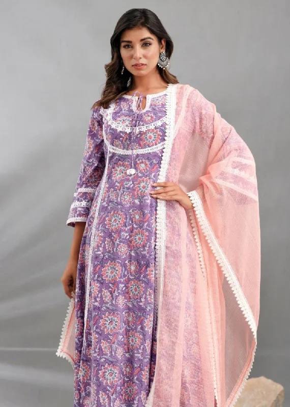 Pink Kota Doria Dupatta