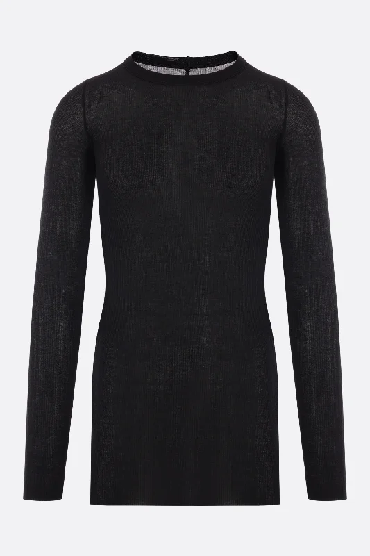 ribbed jersey long-sleeved t-shirt