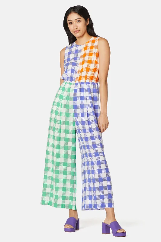 Gingham Glow Pantsuit