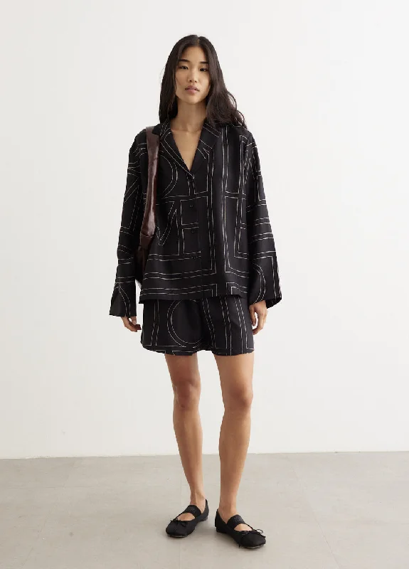 Monogram Silk Pyjama Top