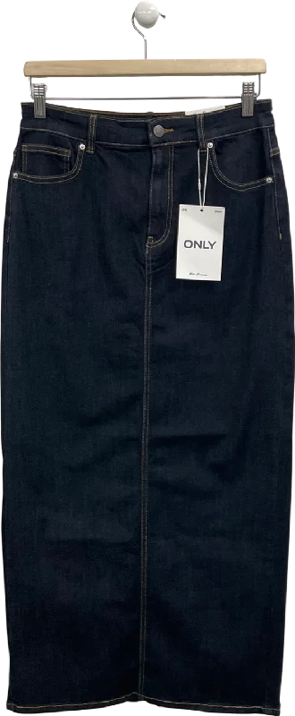 Only Blue Walo Mid Waist Skirt UK L