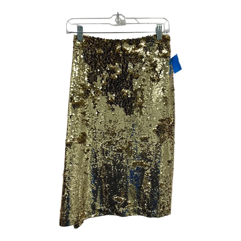 Skirt Midi By Loft In Gold, Size:14