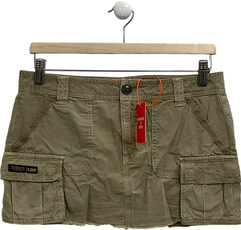 Superdry Beige Vintage Utility Para Skirtb UK S