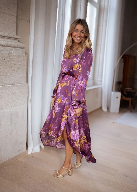 Robe Pantin CREATION - mauve à fleurs