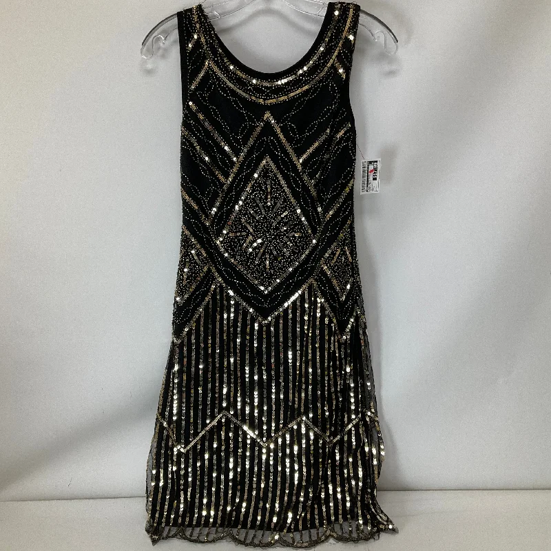 Dress Party Short By Cmb In Black & Gold, Size: S