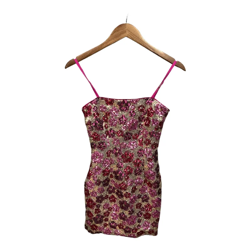 Dress Party Short By Nasty Gal In Gold & Pink, Size: S