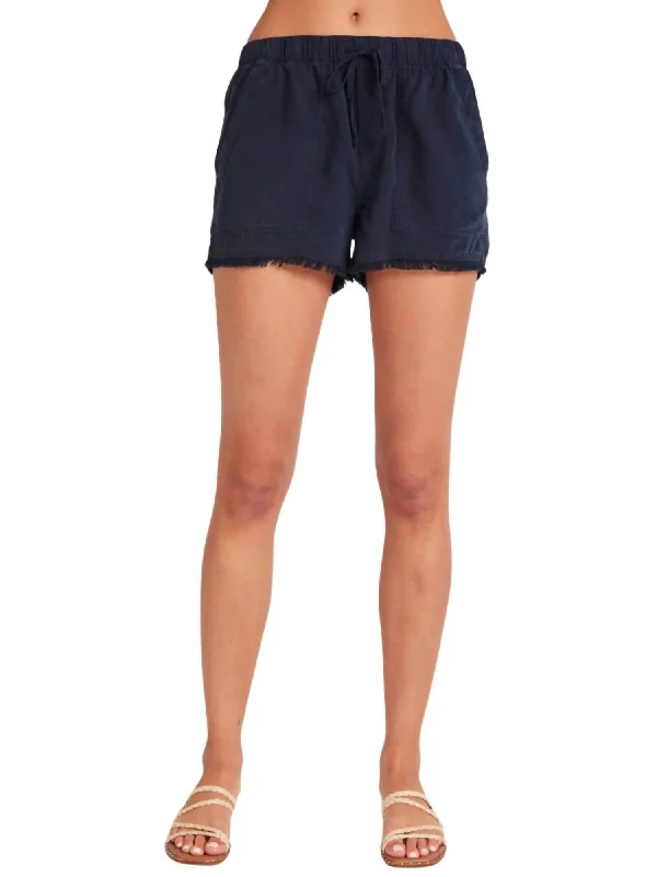 Frayed Hem Pocket Shorts In Endless Sea
