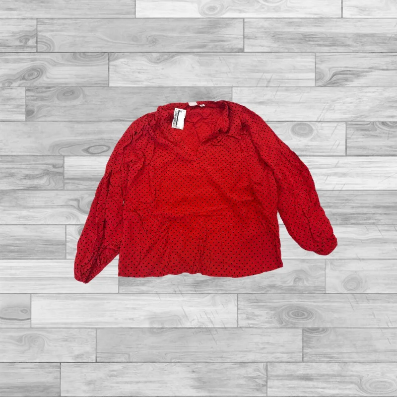Top 3/4 Sleeve By Gap In Red, Size: S