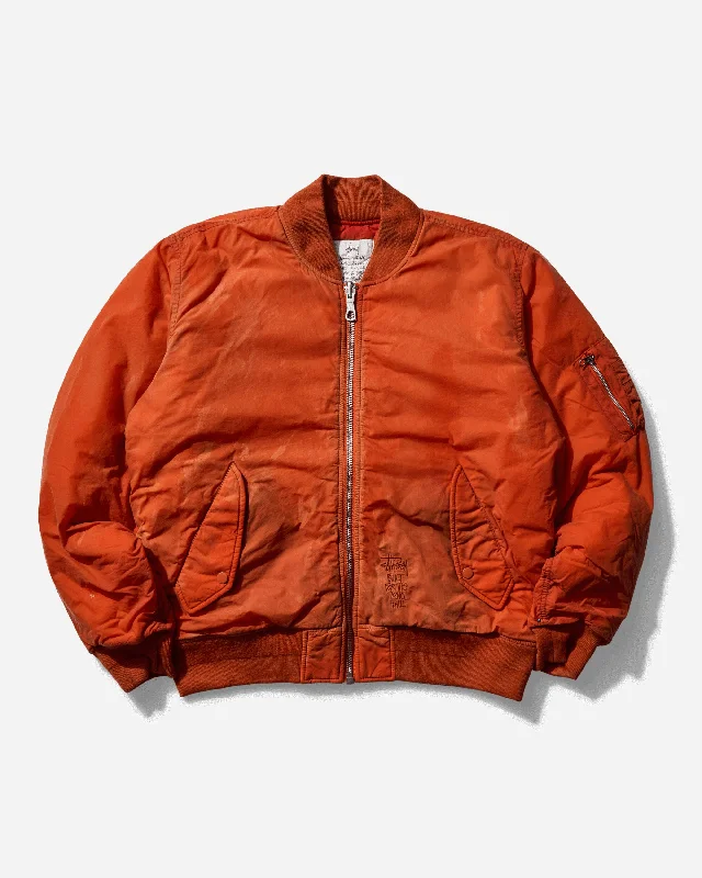 Men's Quilted Bomber Waxed Rust